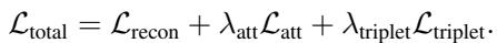 Equation 7. Total loss function.