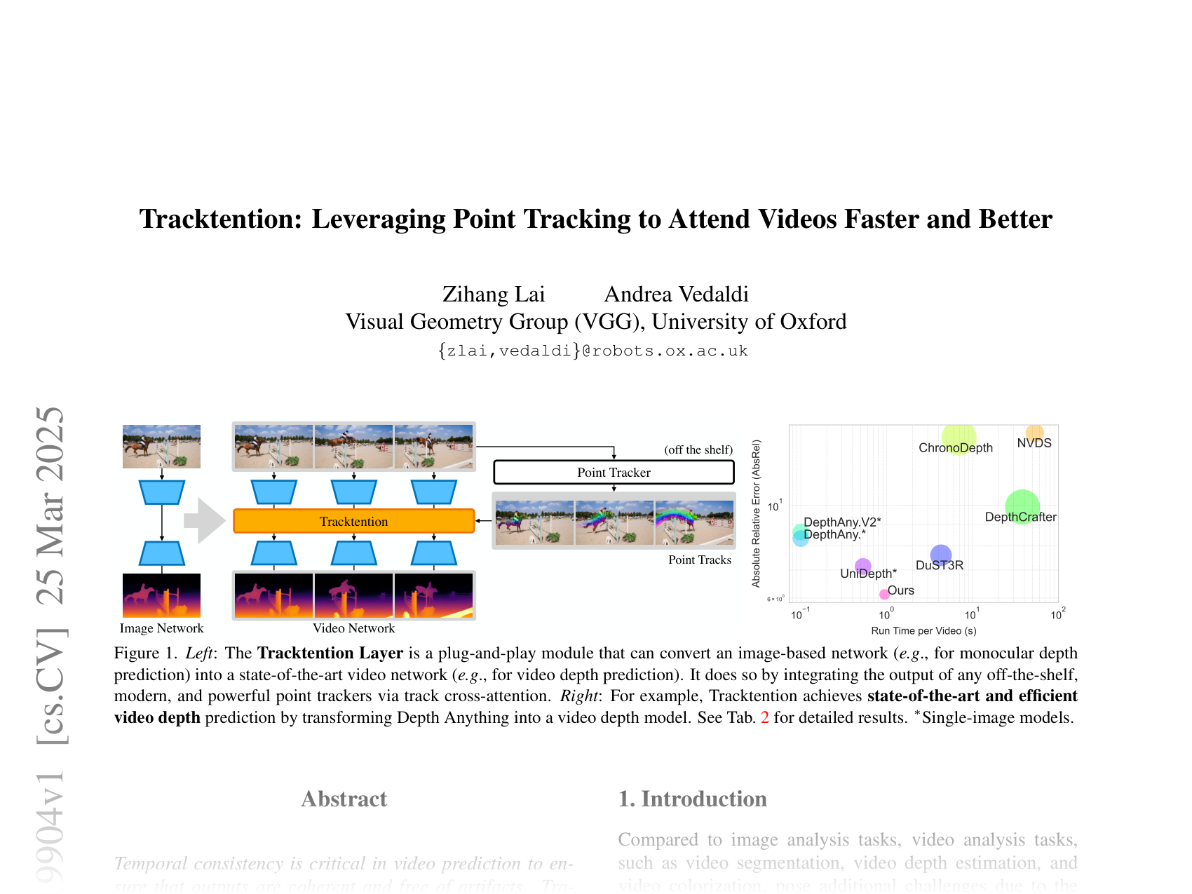 [Tracktention: Leveraging Point Tracking to Attend Videos Faster and Better 🔗](https://arxiv.org/abs/2503.19904)