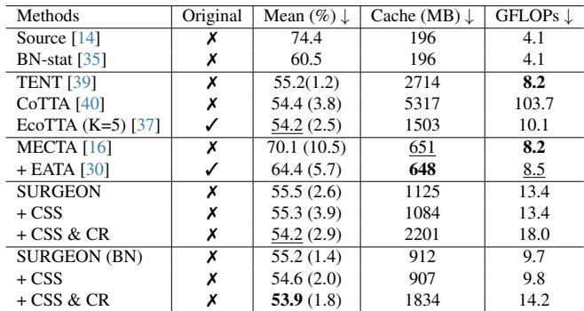 Table 4: ImageNet-C Results.