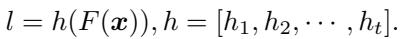 Equation showing linear classifier logic.