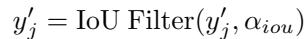 Equation for IoU filtering.