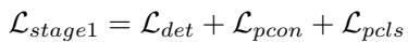 Equation for Stage 1 loss.