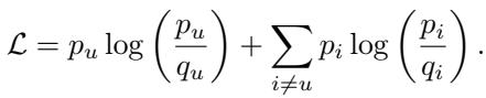 General form of unlearning loss derived from KL Divergence.