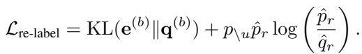 Re-labeling loss expressed in the decoupled framework.