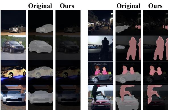 Semantic Segmentation unlearning visualization.