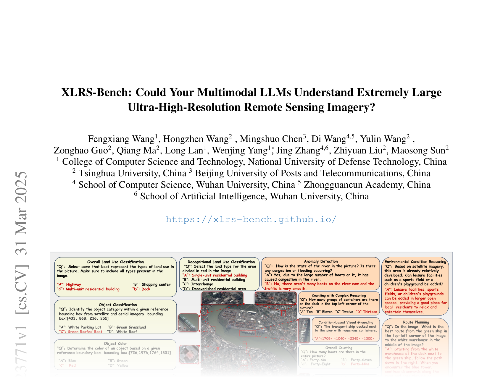 [XLRS-Bench: Could Your Multimodal LLMs Understand Extremely Large Ultra-High-Resolution Remote Sensing Imagery? 🔗](https://arxiv.org/abs/2503.23771)