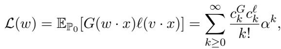 Hermite expansion of the loss function.