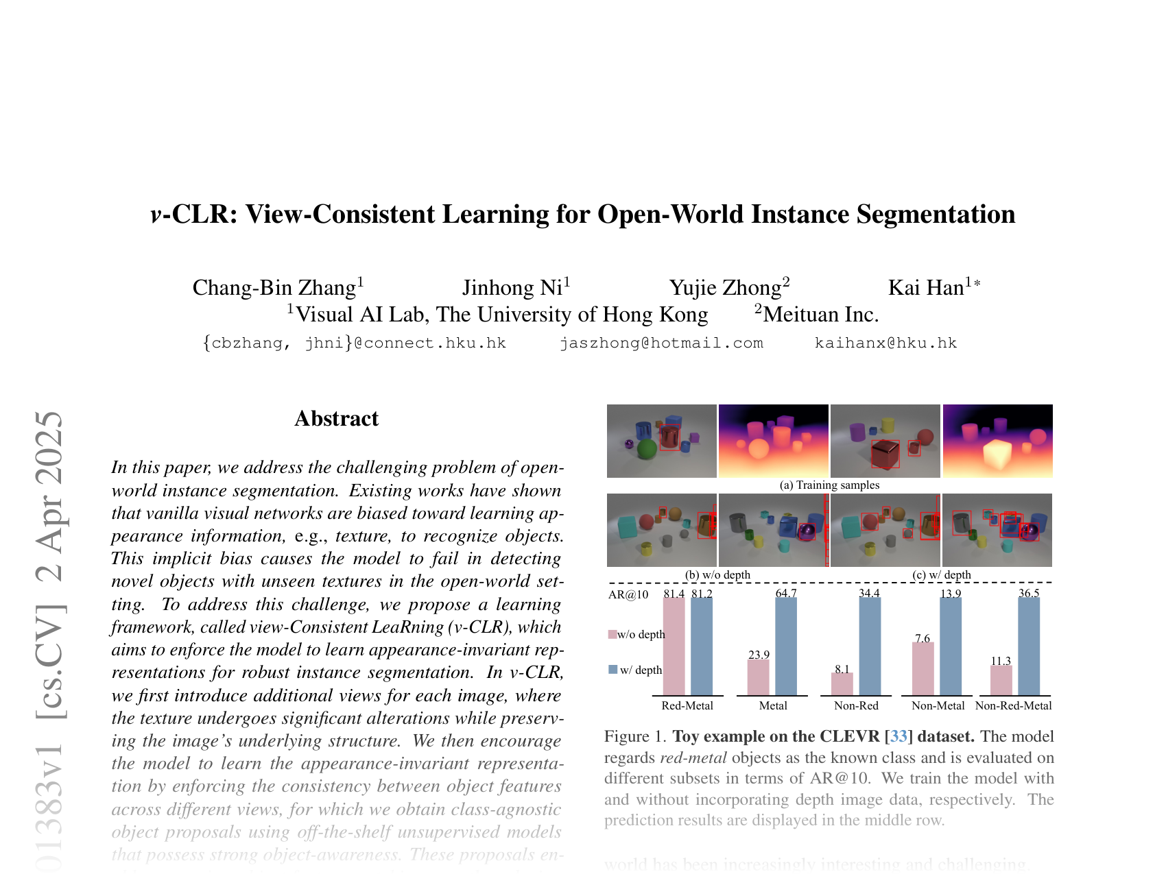 [v-CLR: View-Consistent Learning for Open-World Instance Segmentation 🔗](https://arxiv.org/abs/2504.01383)