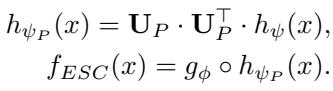 ESC model equation.