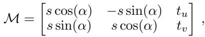 Equation for Affine Transformation Matrix M