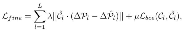 Equation for Fine Correspondence Loss