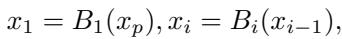 Equation for standard transformer block processing.