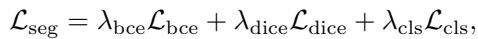 Segmentation loss components.