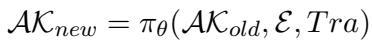 Equation for generating new action knowledge.