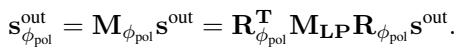 Equation for the final filtered Stokes vector.