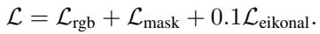 Equation for the total loss function.