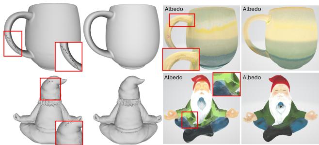 Quality comparison between Stanford-ORB and DTC models.