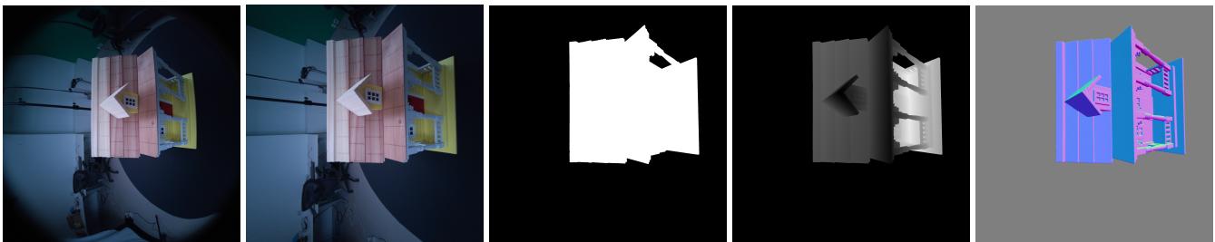 Visualization of egocentric recordings and data types.