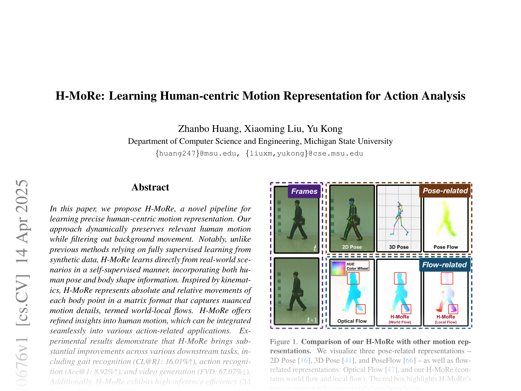 [H-MoRe: Learning Human-centric Motion Representation for Action Analysis 🔗](https://arxiv.org/abs/2504.10676)