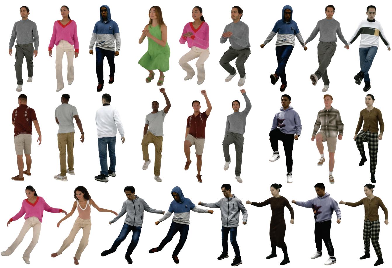 Montage of various avatars reconstructed using the proposed method.