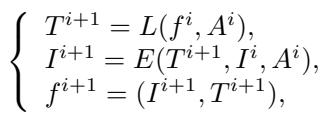 Equation for the iterative focus update loop.