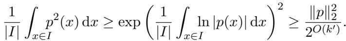 AM-GM inequality applied to integral of polynomial