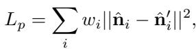 Equation for normal regularization loss.