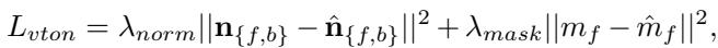 Equation for Virtual Try-On loss.