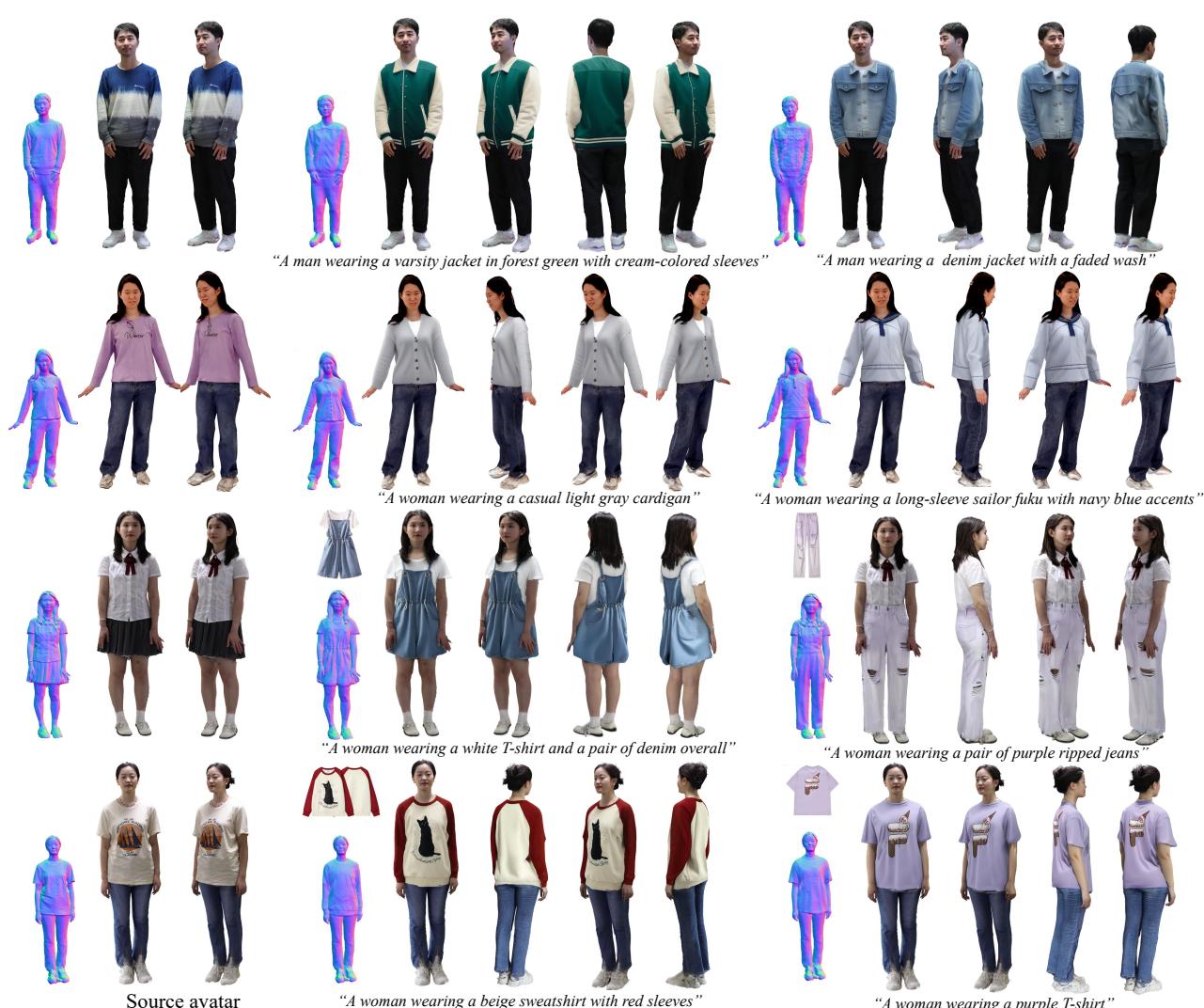 Figure 5. Multi-view renderings and underlying geometries before and after editing.