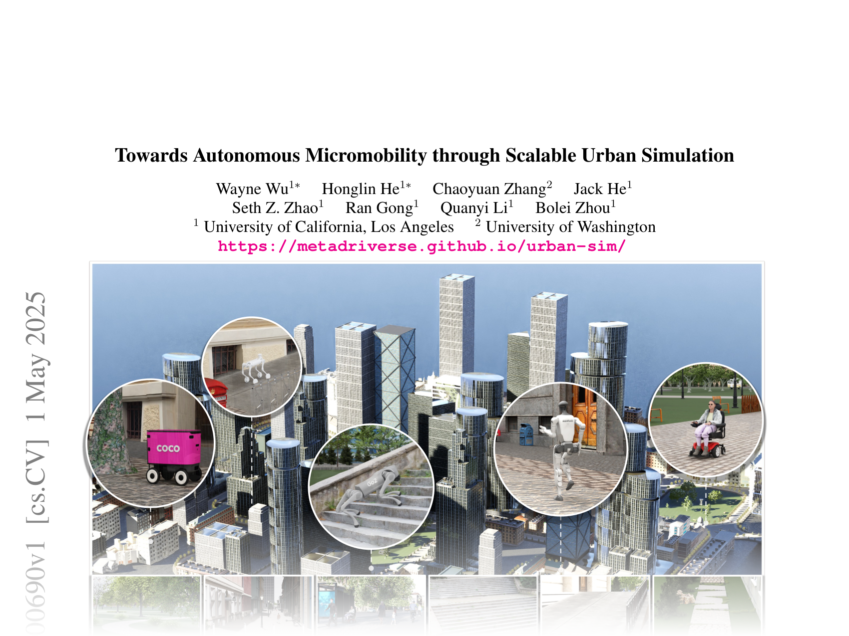 [Towards Autonomous Micromobility through Scalable Urban Simulation 🔗](https://arxiv.org/abs/2505.00690)