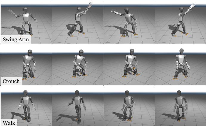 Figure 4: Booster T1 sim2sim results.
