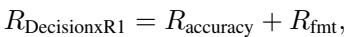 Equation for DecisionxR1 Reward