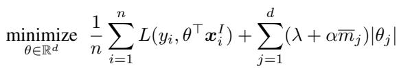 The MA-LASSO objective function.