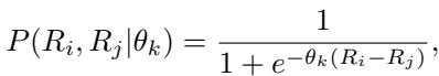 Equation for probability function with annotator ability