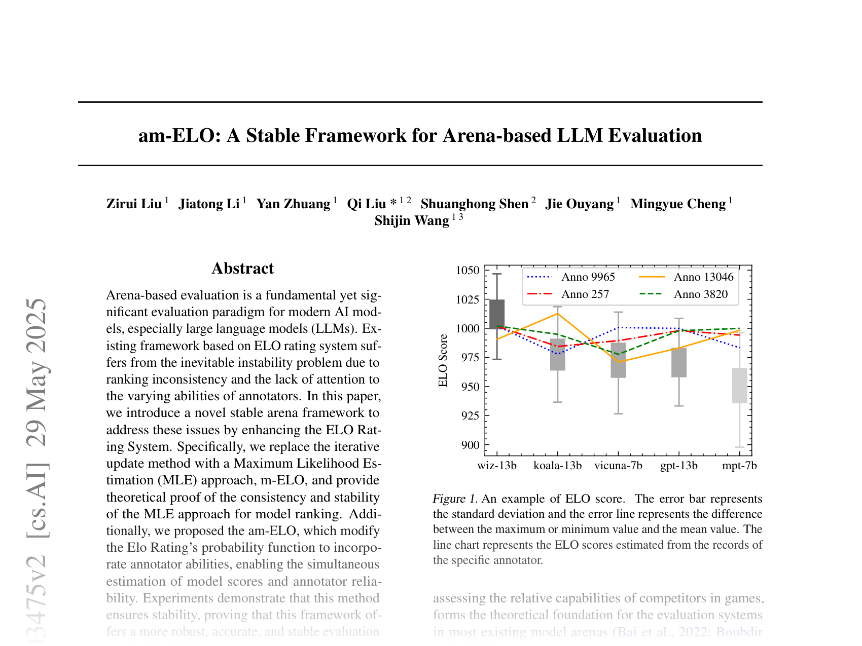 [Arena-based Evaluation is a fundamental yet significant evaluation paradigm for modern AI models, especially large language models (LLMs) 🔗](https://arxiv.org/abs/2505.03475)
