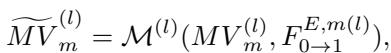 Equation for the modulated motion vector.