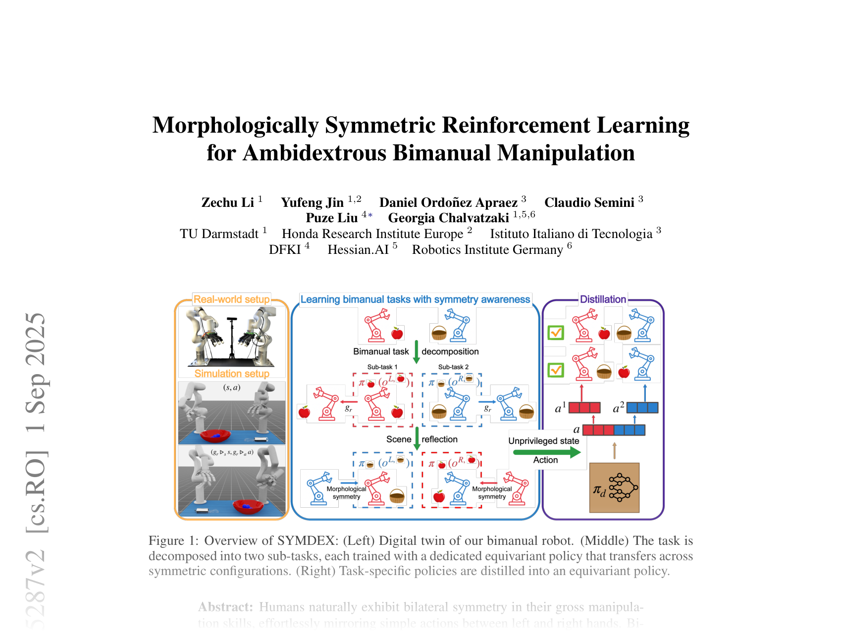 [Morphologically Symmetric Reinforcement Learning for Ambidextrous Bimanual Manipulation 🔗](https://arxiv.org/abs/2505.05287)
