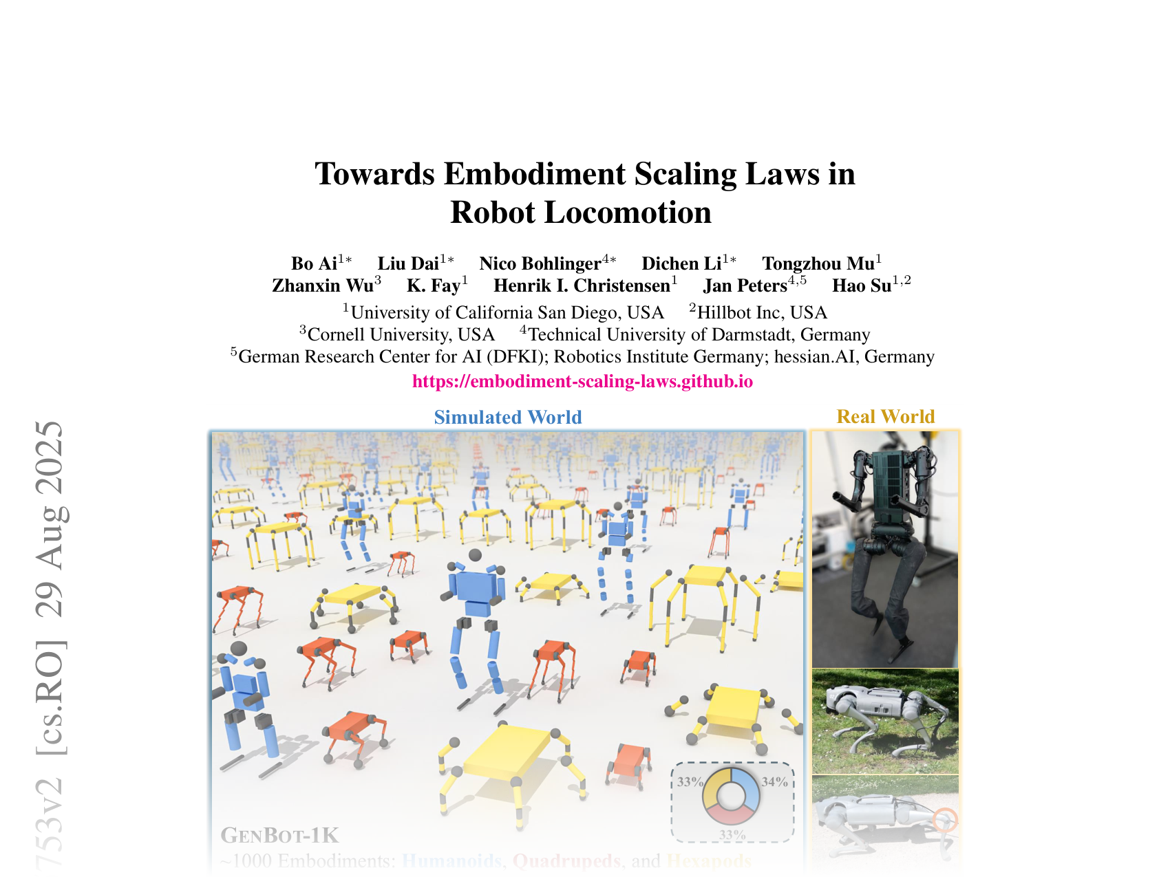 [Towards Embodiment Scaling Laws in Robot Locomotion 🔗](https://arxiv.org/abs/2505.05753)