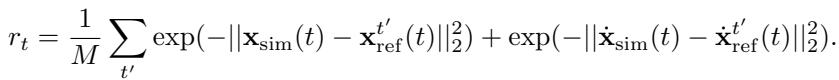 Equation: The temporal smoothing reward function.