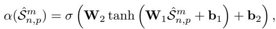 Equation 3: Attention score calculation.