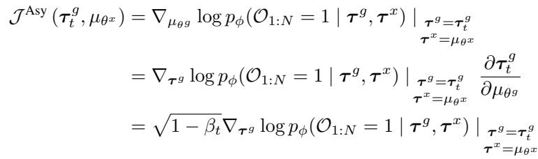 显示异步梯度更新的公式