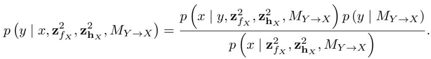 Marginal likelihood factorization.