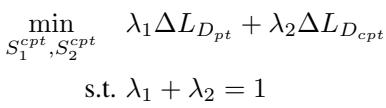 Equation 5: Minimizing weighted loss.