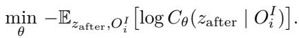 Equation for the symbolic state predictor loss.