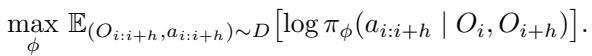 Equation for training the low-level policy.