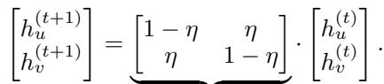 Equation showing the consistency operator update step.