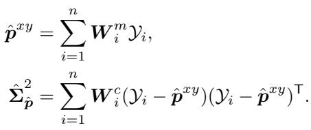 Equation for Weighted Mean and Covariance