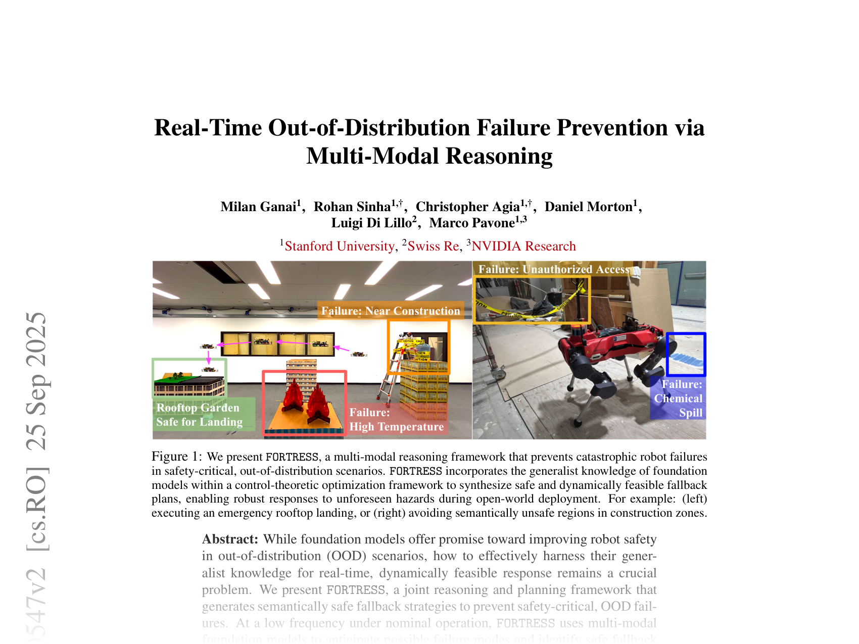 [Real-Time Out-of-Distribution Failure Prevention via Multi-Modal Reasoning 🔗](https://arxiv.org/abs/2505.10547)