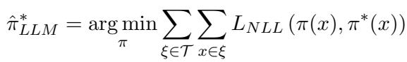 Equation for Imitation Learning Loss