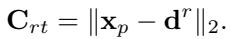 Equation for distance cost.